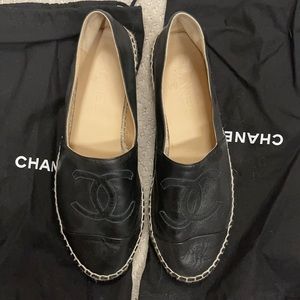 Chanel espadrilles with Chanel bags